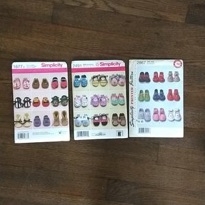 Lot of 3 Baby Boot Sewing Patterns